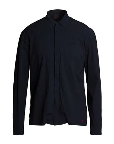 Peuterey Man Shirt Navy Size M Polyamide, Elastane In Blue