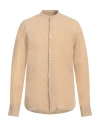 Peuterey Man Shirt Sand Size 3xl Linen In Beige