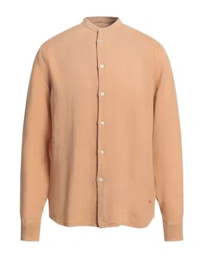 Peuterey Man Shirt Sand Size 3xl Linen In Beige