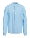 Peuterey Man Shirt Sky Blue Size M Linen