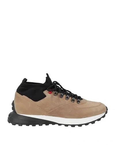 Peuterey Man Sneakers Beige Size 10 Leather, Textile Fibers
