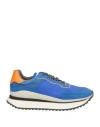 Peuterey Man Sneakers Blue Size 9 Leather, Textile Fibers In Blue