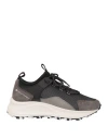 Peuterey Man Sneakers Charcoal Size 9 Soft Leather, Textile Fibers In Gray