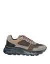 Peuterey Man Sneakers Grey Size 9 Leather, Textile Fibers