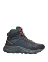 Peuterey Man Sneakers Midnight Blue Size 8 Leather, Textile Fibers In Blue