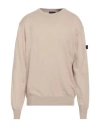 Peuterey Logo-patch Cotton Jumper In Beige
