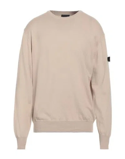 Peuterey Man Sweater Beige Size Xxl Cotton, Wool In Pink