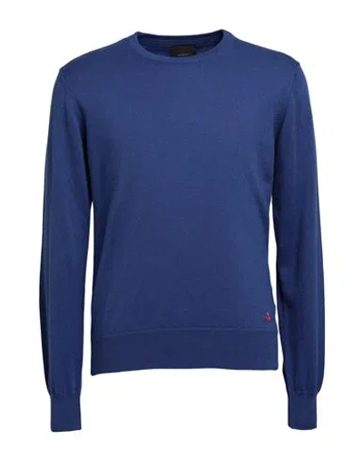 Peuterey Man Sweater Blue Size S Cotton, Wool