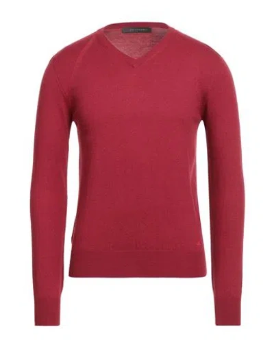 Peuterey Man Sweater Brick Size 3xl Cotton, Wool, Polyamide In Burgundy