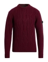Peuterey Man Sweater Burgundy Size Xl Wool, Polyamide In Red