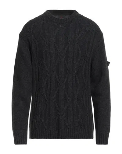 Peuterey Man Sweater Charcoal Size Xxl Wool, Polyamide In Gray