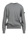 Peuterey Man Sweater Grey Size Xxl Cotton, Wool