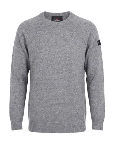 Peuterey Man Sweater Grey Size Xxl Wool, Polyamide In Gray