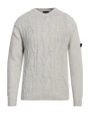 Peuterey Man Sweater Light Grey Size Xxl Wool, Polyamide In Gray