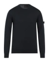 Peuterey Man Sweater Midnight Blue Size M Cotton, Wool In Blue