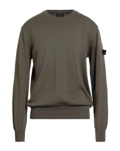Peuterey Man Sweater Military Green Size 3xl Cotton, Wool
