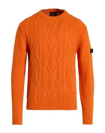 Peuterey Man Sweater Orange Size M Wool, Polyamide