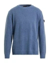 Peuterey Man Sweater Pastel Blue Size Xxl Wool, Polyamide