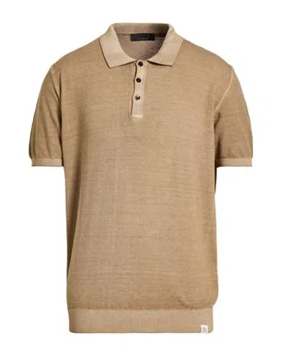 Peuterey Man Sweater Sand Size S Cotton In Neutral
