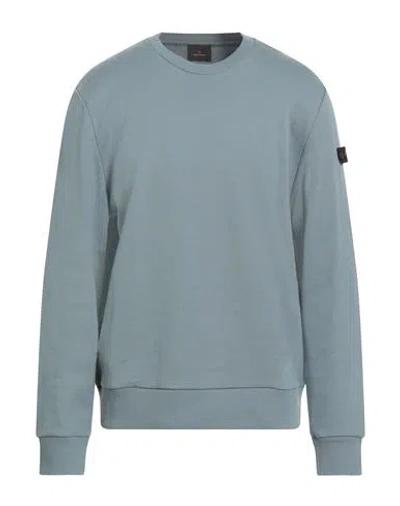 Peuterey Man Sweatshirt Pastel Blue Size 3xl Cotton