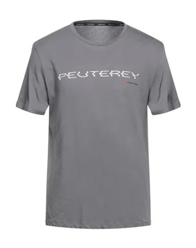 Peuterey Man T-shirt Grey Size L Cotton