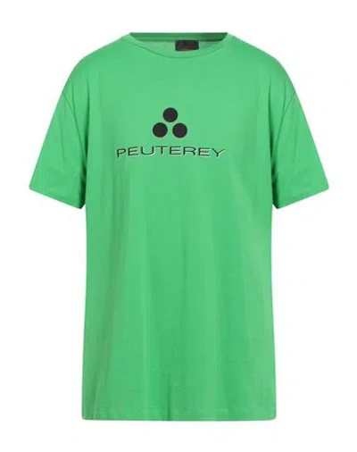 Peuterey Man T-shirt Light Green Size Xxl Cotton
