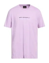 Peuterey Man T-shirt Mauve Size Xxl Cotton In Purple