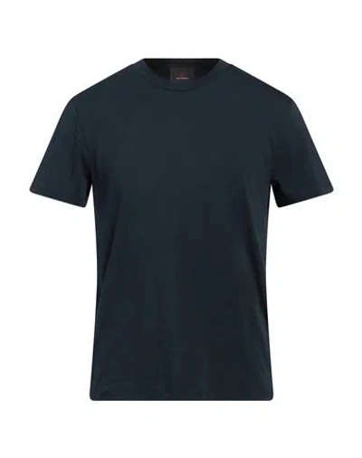 Peuterey Man T-shirt Navy Size S Cotton, Elastane In Navy Blue