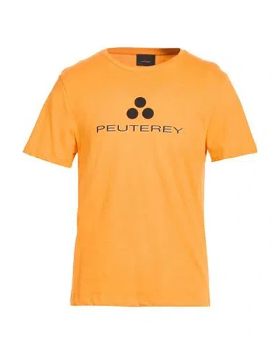 Peuterey Man T-shirt Orange Size L Cotton