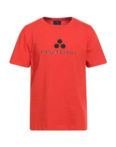 Peuterey Man T-shirt Red Size L Cotton