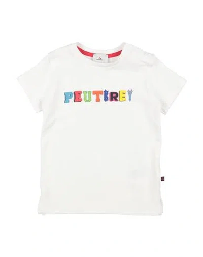 Peuterey Toddler Boy T-shirt White Size 5 Cotton, Elastane