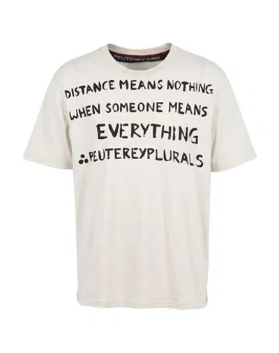 Peuterey Man T-shirt Ivory Size M Cotton In White