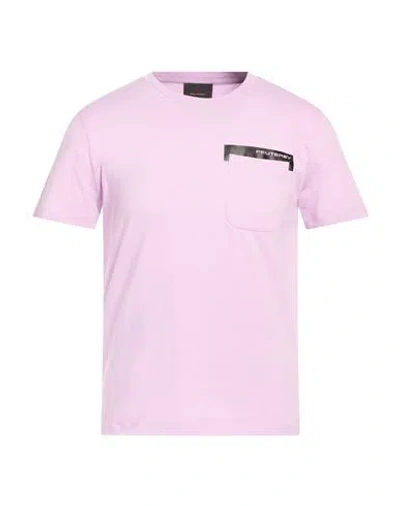 Peuterey Man T-shirt Lilac Size S Cotton In Purple