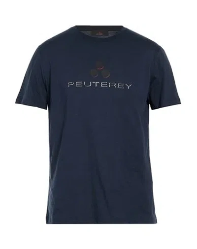Peuterey Man T-shirt Midnight Blue Size 3xl Cotton