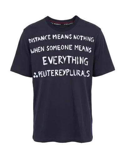 Peuterey Man T-shirt Midnight Blue Size S Cotton