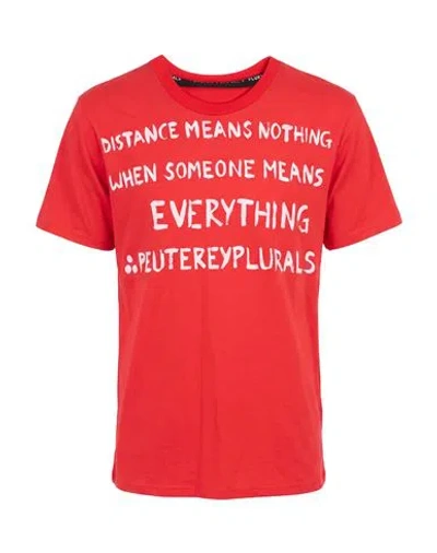 Peuterey Man T-shirt Red Size Xs Cotton