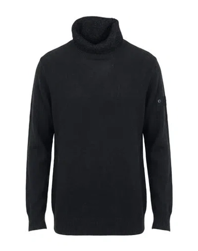 Peuterey Man Turtleneck Black Size S Wool, Polyamide