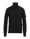 Peuterey Man Turtleneck Midnight Blue Size Xxl Cotton, Wool In Black