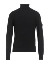 Peuterey Man Turtleneck Midnight Blue Size Xxl Cotton, Wool In Black