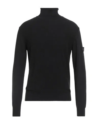 PEUTEREY PEUTEREY MAN TURTLENECK BLACK SIZE XXL COTTON, WOOL