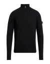 Peuterey Man Turtleneck Black Size Xxl Wool, Polyamide