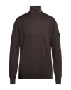 Peuterey Man Turtleneck Dark Brown Size Xxl Wool In Black