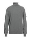 Peuterey Man Turtleneck Grey Size Xxl Cotton, Wool