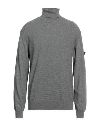 Peuterey Man Turtleneck Grey Size Xxl Cotton, Wool
