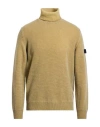 Peuterey Man Turtleneck Light Green Size M Wool, Polyamide In Green