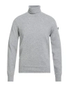 Peuterey Man Turtleneck Light Grey Size 3xl Wool, Polyamide