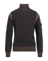 Peuterey Man Turtleneck Midnight Blue Size Xl Wool, Polyamide