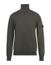 Peuterey Man Turtleneck Military Green Size M Cotton, Wool