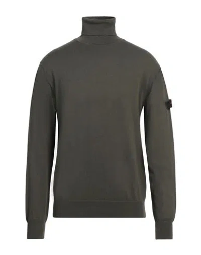 PEUTEREY PEUTEREY MAN TURTLENECK MILITARY GREEN SIZE M COTTON, WOOL
