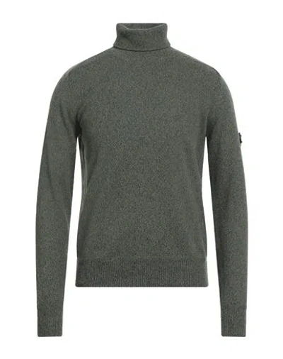 Peuterey Man Turtleneck Military Green Size Xxl Wool, Polyamide